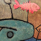 Nach Paul Klee Unterwassergarten Abstrakter Kunstdruck auf Holz