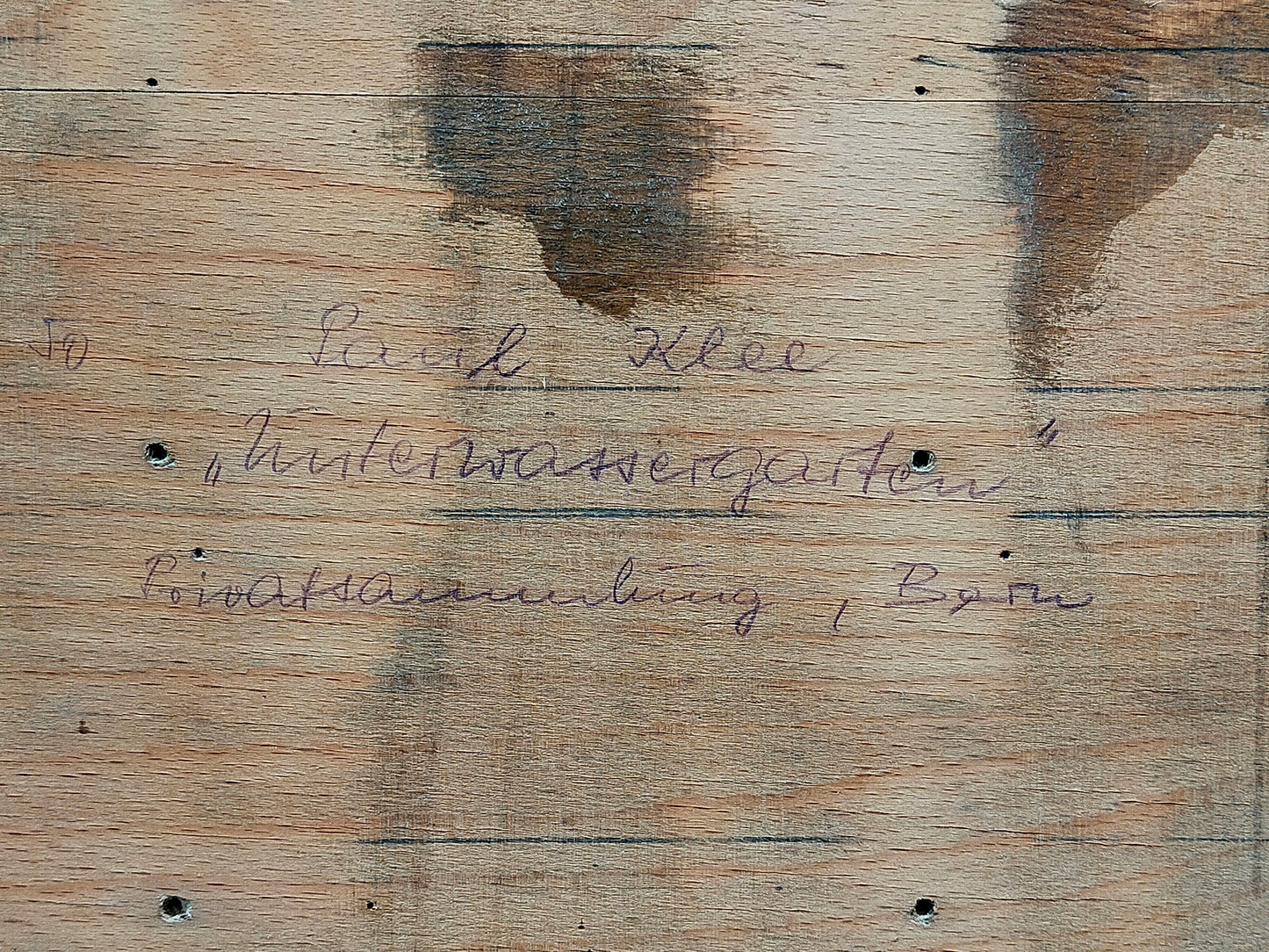 Nach Paul Klee Unterwassergarten Abstrakter Kunstdruck auf Holz