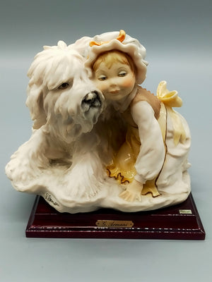 Giuseppe Armani Skulptur – Mädchen mit Hund Florence