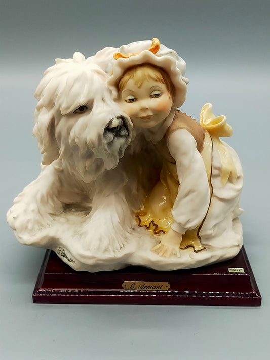 Giuseppe Armani Skulptur – Mädchen mit Hund Florence