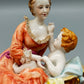 Große Richard Klemm Dresden Porzellanfigur Mutter mit Kind – Barock