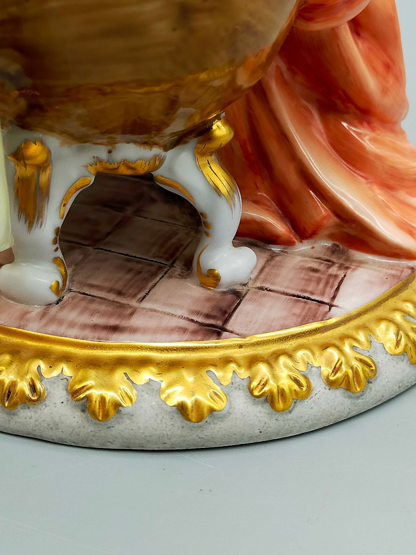 Große Richard Klemm Dresden Porzellanfigur Mutter mit Kind – Barock