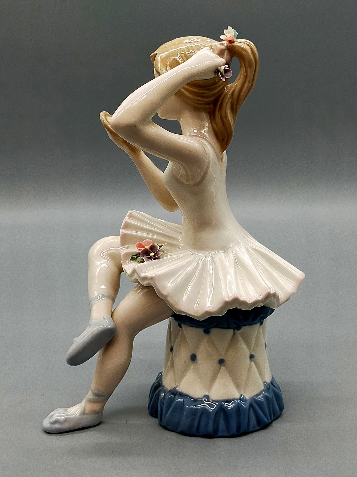 Spanische Mediflor Porzellan Figur Ballerina mit Spiegel Handarbeit