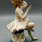 Spanische Mediflor Porzellan Figur Ballerina mit Spiegel Handarbeit