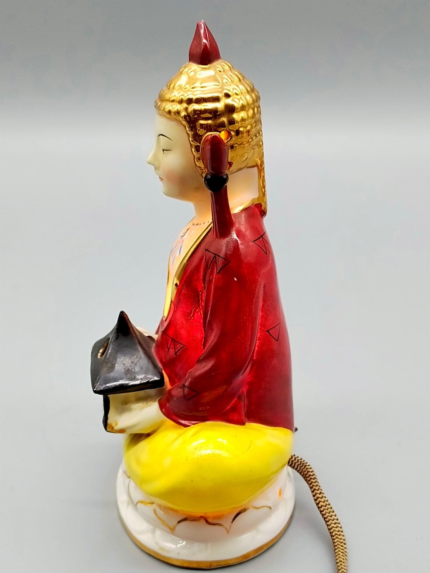 Antike Buddha Rauchverzehrer Lampe Porzellan Figural