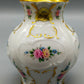 Edle Lindner Porzellan Vase mit Golddekor & Blumenmotiv