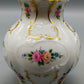 Edle Lindner Porzellan Vase mit Golddekor & Blumenmotiv
