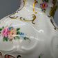 Edle Lindner Porzellan Vase mit Golddekor & Blumenmotiv