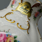 Edle Lindner Porzellan Vase mit Golddekor & Blumenmotiv