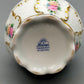 Edle Lindner Porzellan Vase mit Golddekor & Blumenmotiv