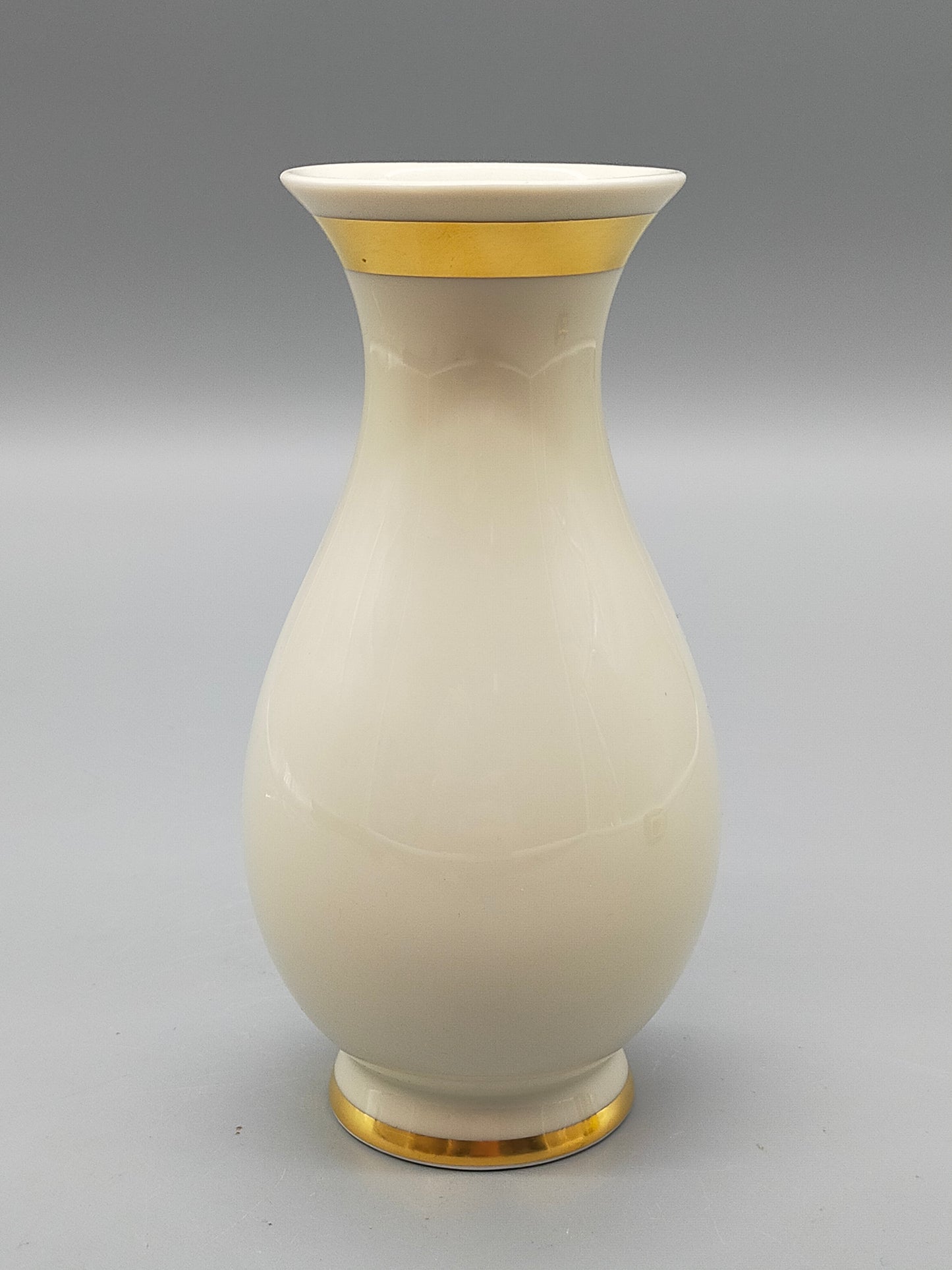 Fürstenberg Porzellan Vase Weiss Goldrand Elegantes Design