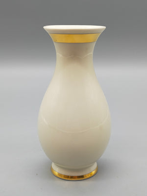 Fürstenberg Porzellan Vase Weiss Goldrand Elegantes Design
