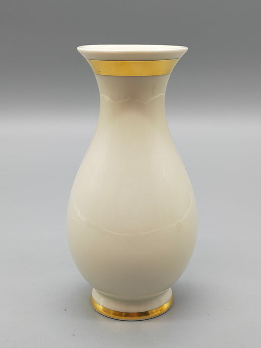 Fürstenberg Porzellan Vase Weiss Goldrand Elegantes Design