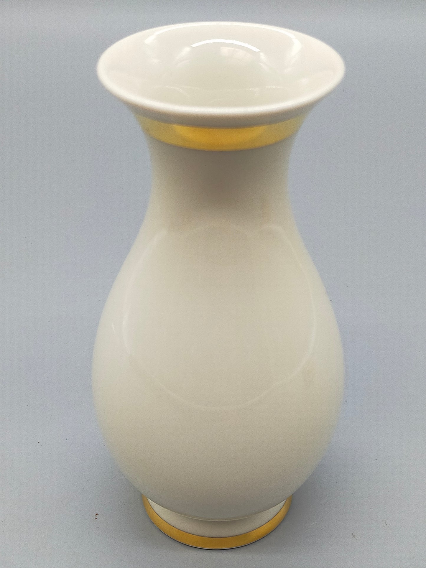 Fürstenberg Porzellan Vase Weiss Goldrand Elegantes Design