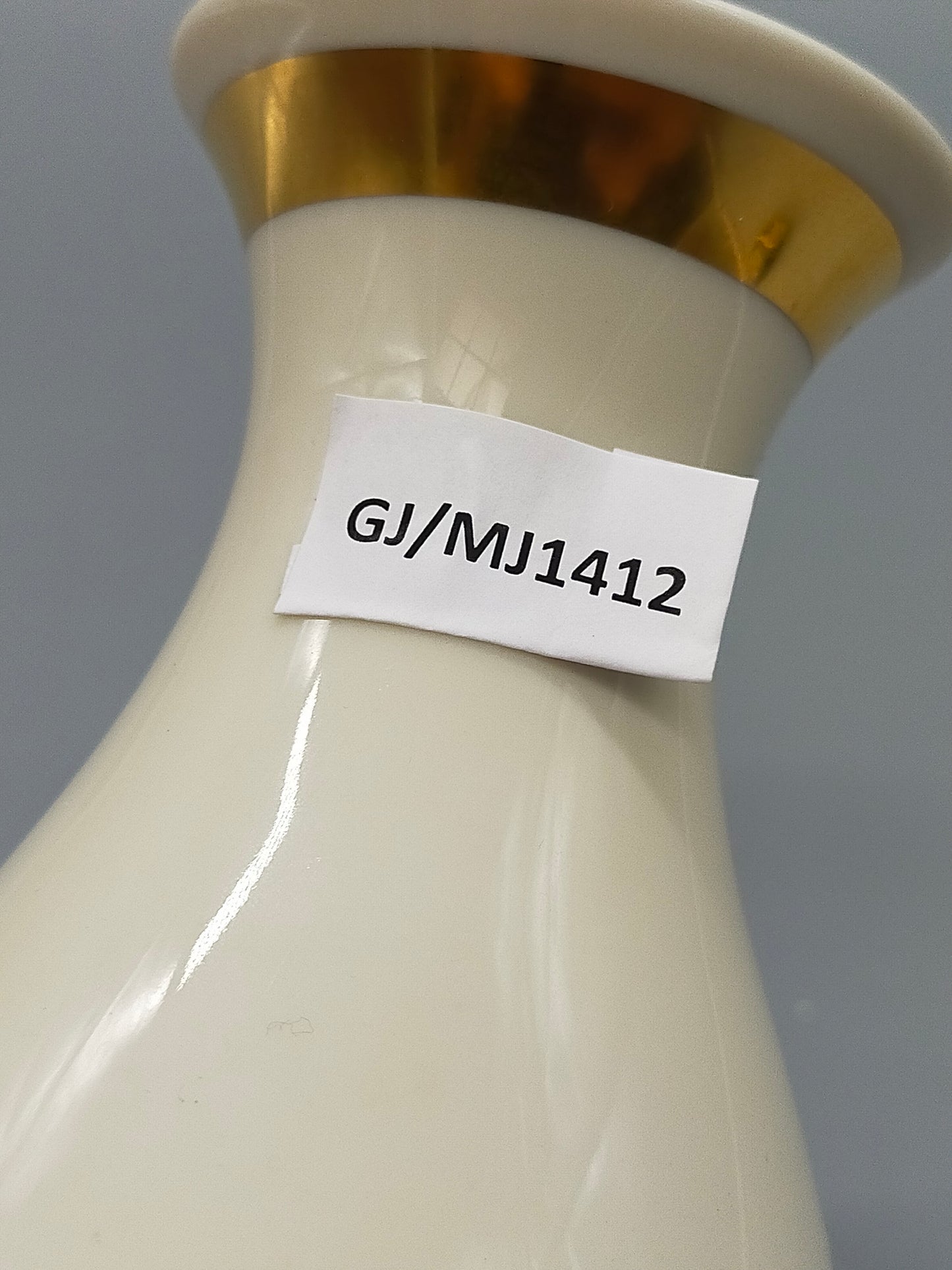 Fürstenberg Porzellan Vase Weiss Goldrand Elegantes Design