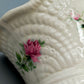 Staffordshire Porzellan Henkelkorb Antikes Rosendekor