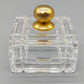 Elegante Glas Schatulle mit goldenem Knauf Dekorative Dosen Dose