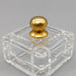 Elegante Glas Schatulle mit goldenem Knauf Dekorative Dosen Dose