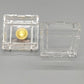 Elegante Glas Schatulle mit goldenem Knauf Dekorative Dosen Dose