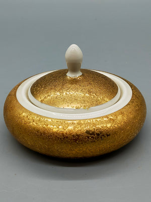 Edle Royal Porzellan Bavaria Dose mit Golddekor Vintage Eleganz