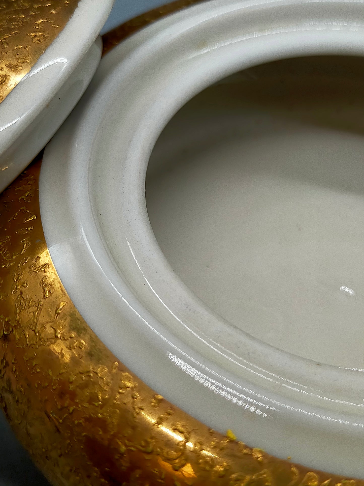 Edle Royal Porzellan Bavaria Dose mit Golddekor Vintage Eleganz