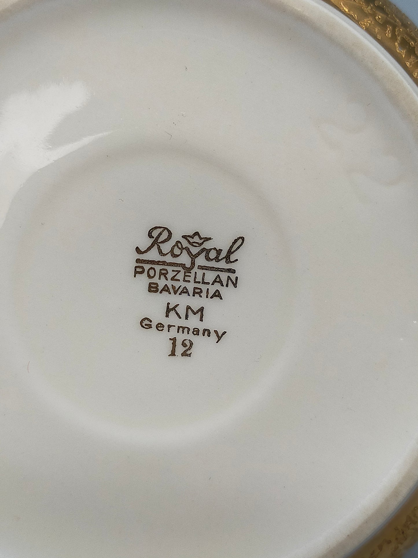 Edle Royal Porzellan Bavaria Dose mit Golddekor Vintage Eleganz