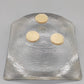 Vintage Glas Aschenbecher Massives Eisglas Design Quadratisch