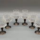 Edles 6er-Set Cognacschwenker aus Kristallglas mit Zinnfuß