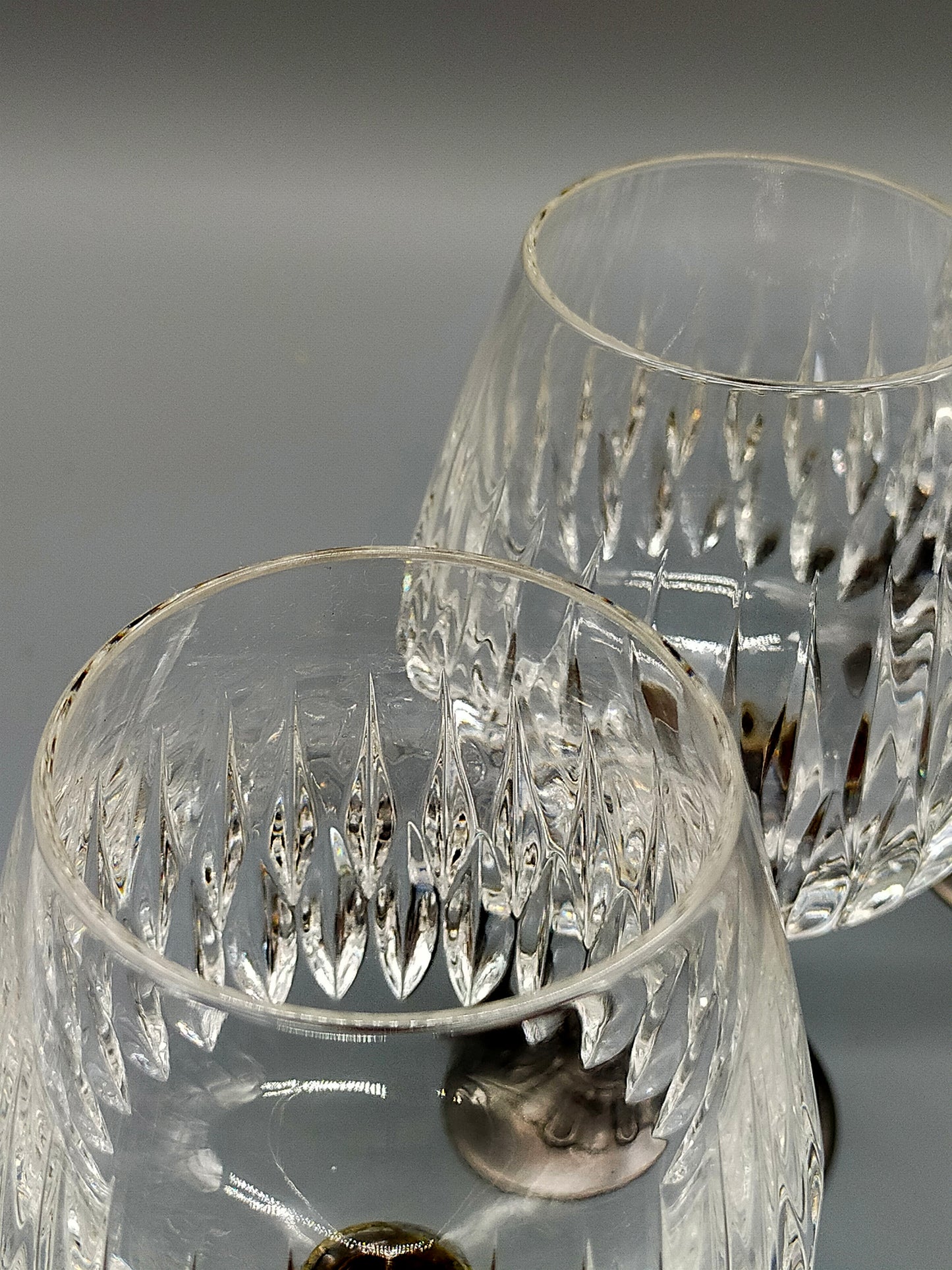 Edles 6er-Set Cognacschwenker aus Kristallglas mit Zinnfuß