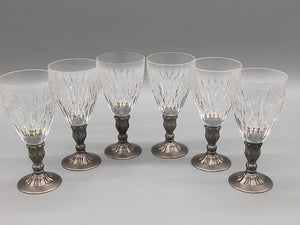 Edles Set Cognacschwenker aus Kristallglas mit Zinnfuß