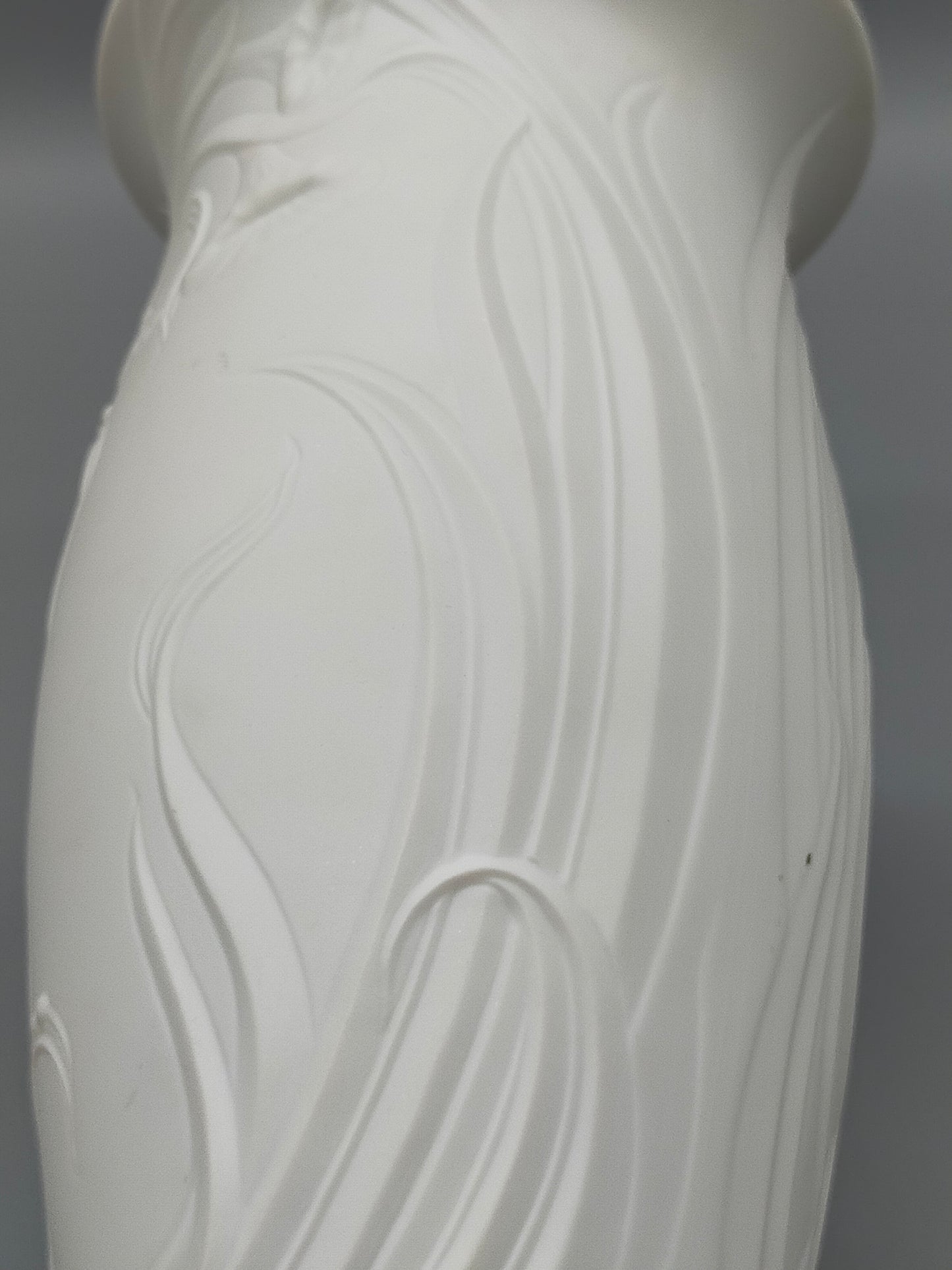 Seltmann Weiden Biskuitporzellan Vase Elegant mit Floralem Relief