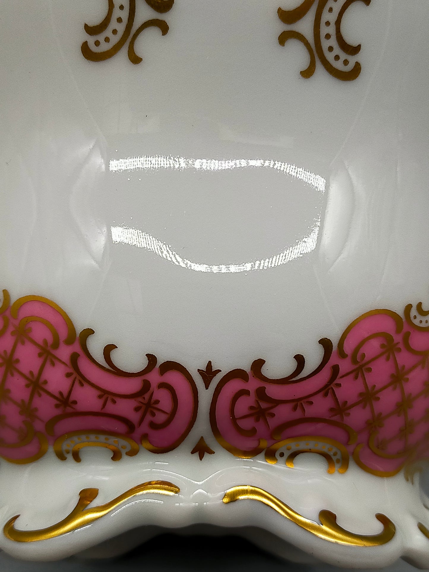 Prunkvolle Lindner Kueps Bavaria Deckelvase Prinzess Rosa Gold