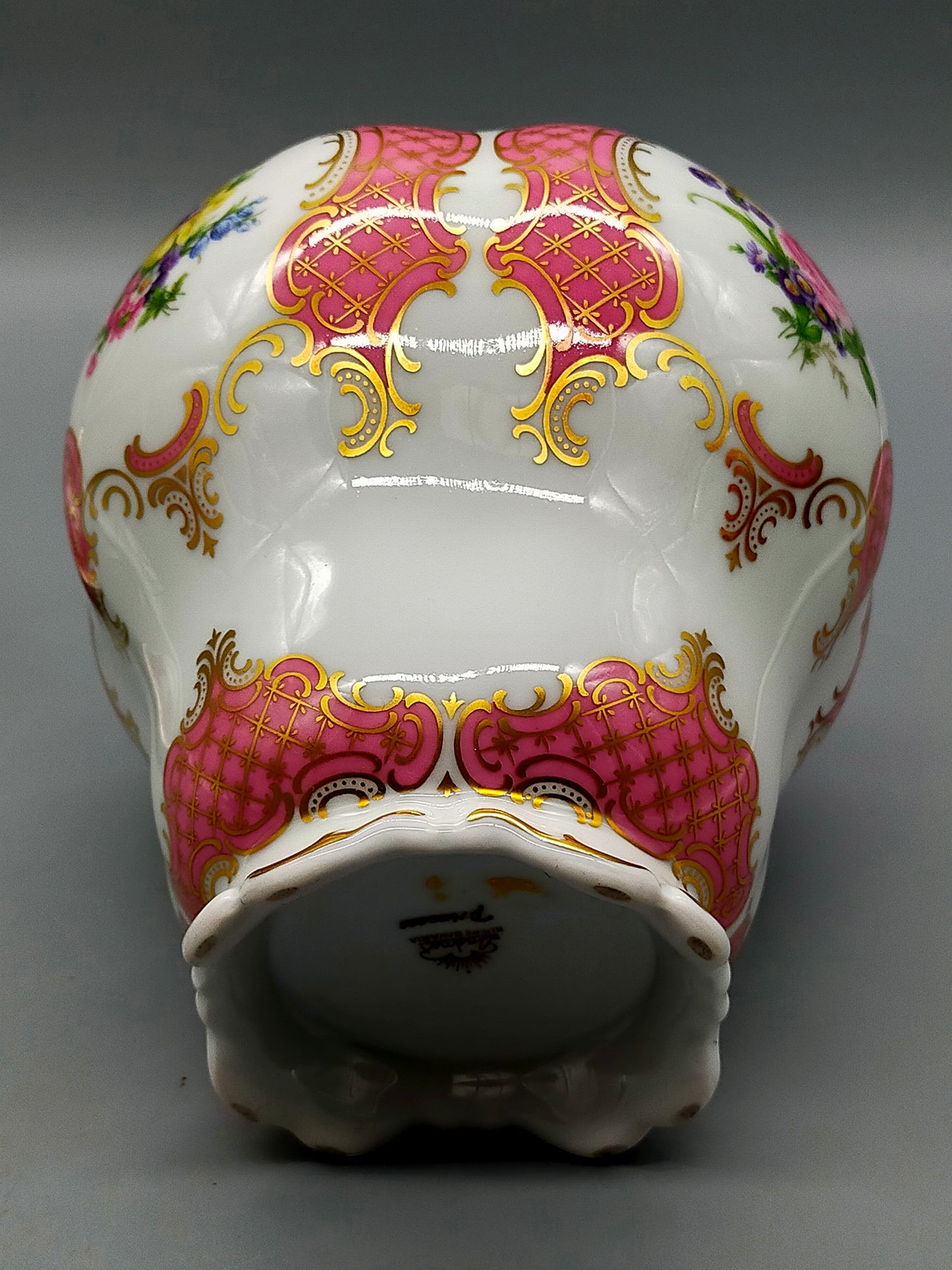 Prunkvolle Lindner Kueps Bavaria Deckelvase Prinzess Rosa Gold