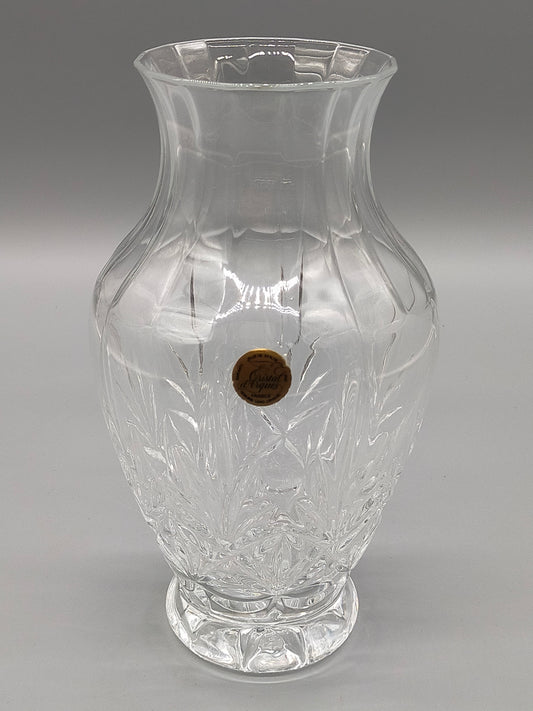 Elegante Cristal d'Arques Bleikristall Vase Klassischer Schliff