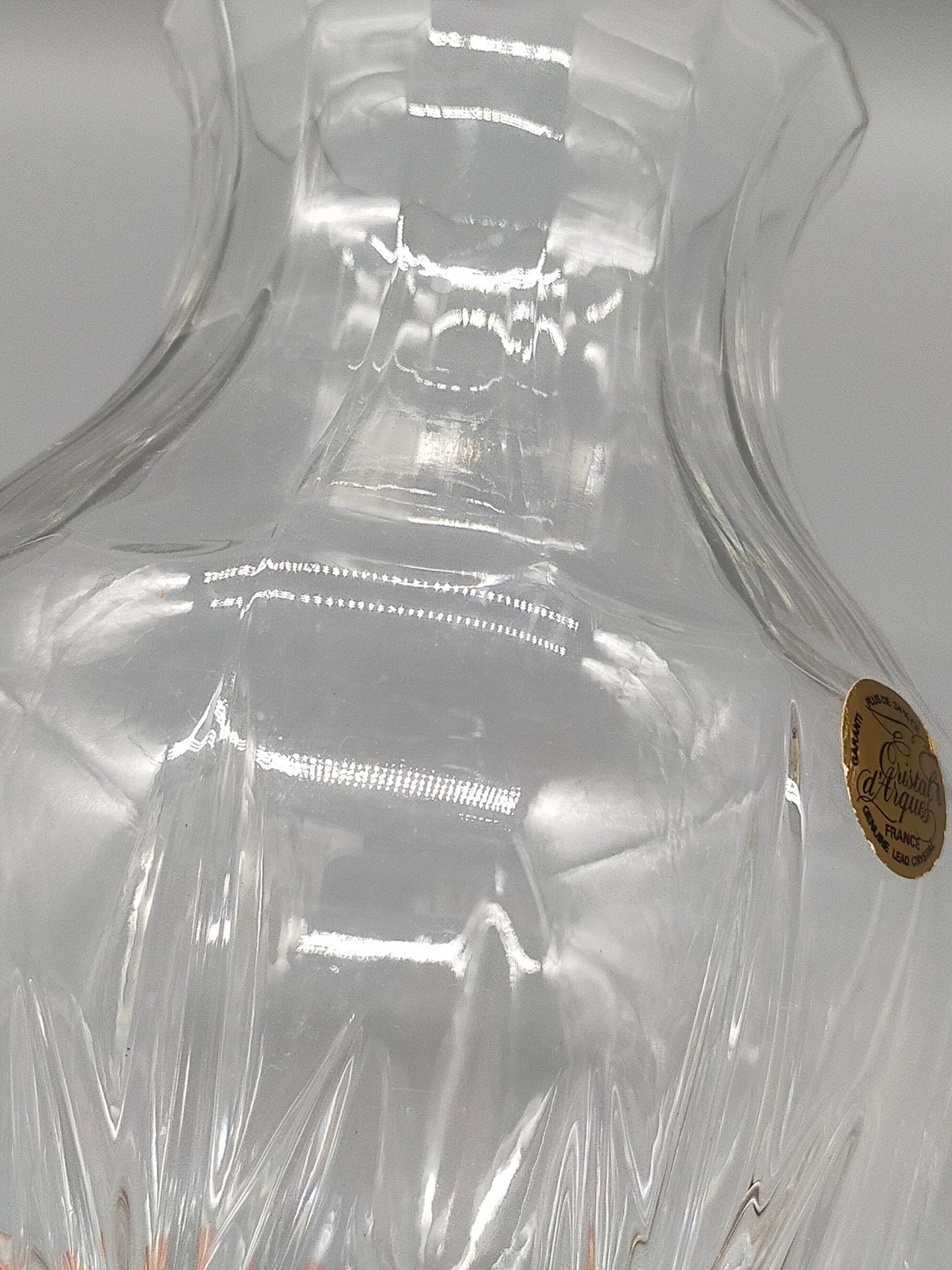 Elegante Cristal d'Arques Bleikristall Vase Klassischer Schliff