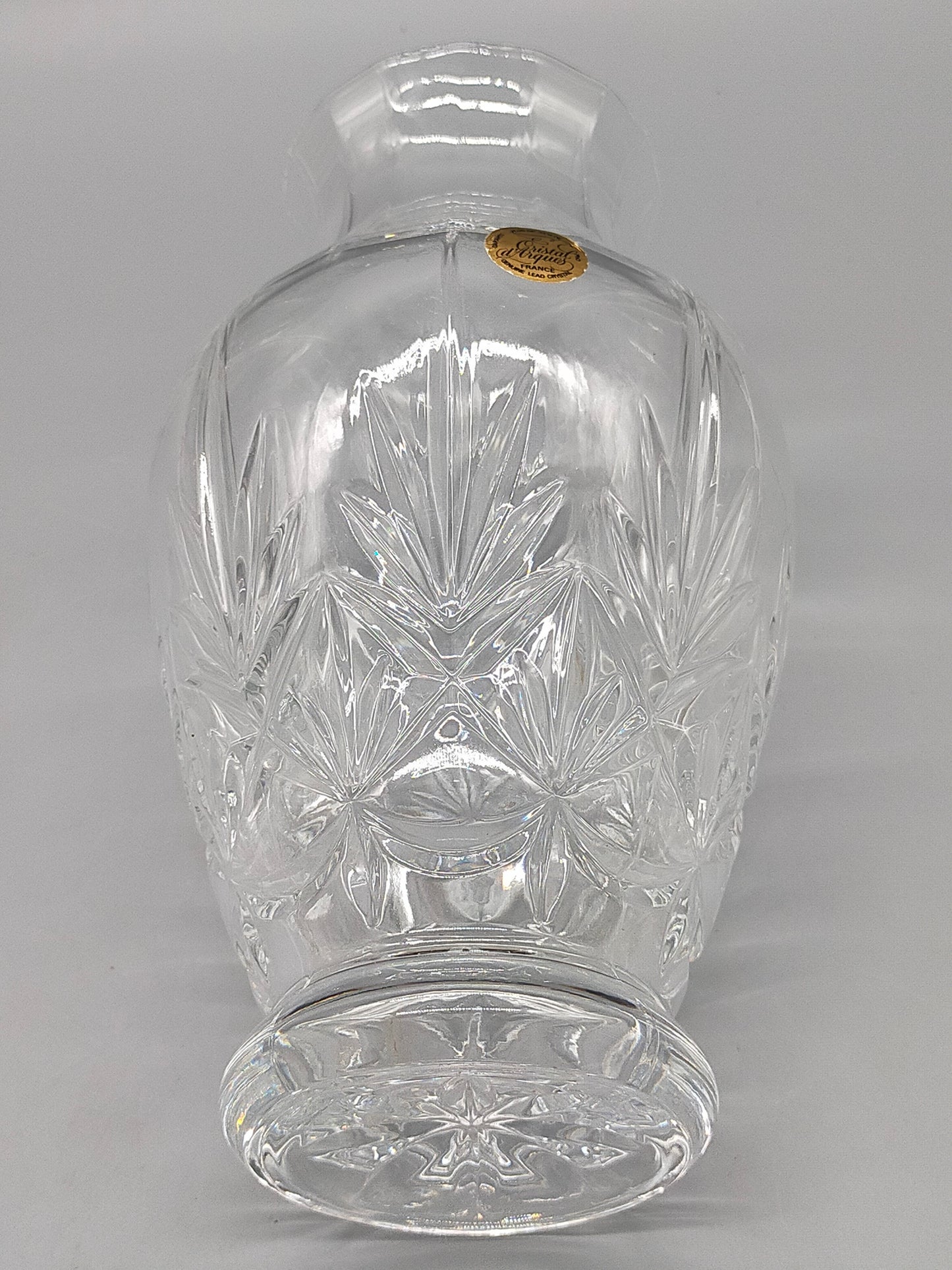 Elegante Cristal d'Arques Bleikristall Vase Klassischer Schliff