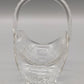 Eleganter Kristallkorb mit Schliff Glaskorb mit Henkel Dekorativ