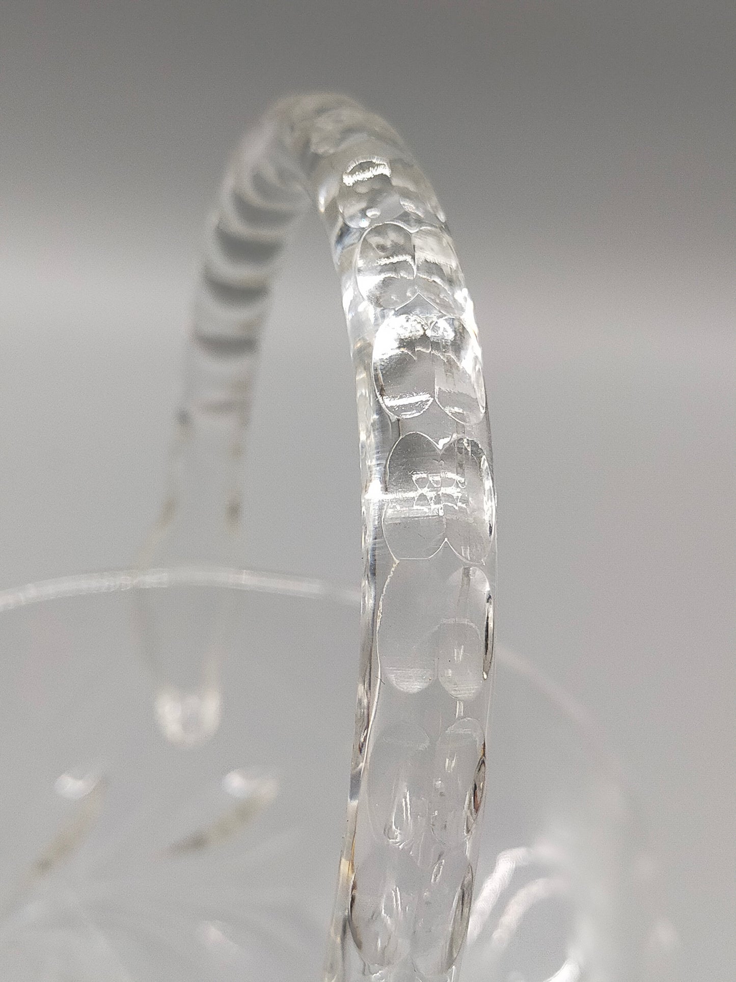Eleganter Kristallkorb mit Schliff Glaskorb mit Henkel Dekorativ