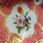 Lindner Porzellan Schale Prinzess Rosa Gold Blumendekor Prunkschale