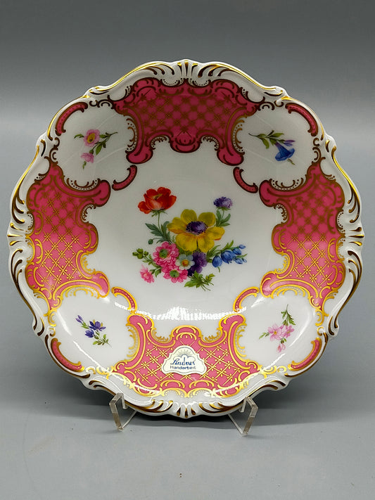 Lindner Porzellan Schale Princess – Blumendekor & Goldstaffage