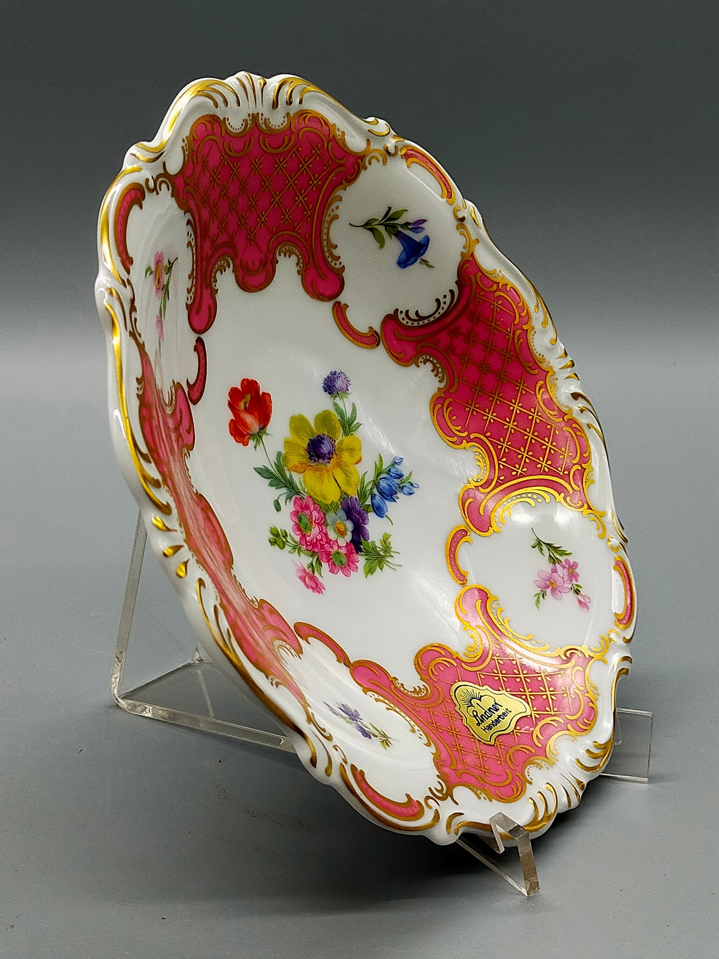 Lindner Porzellan Schale Princess – Blumendekor & Goldstaffage