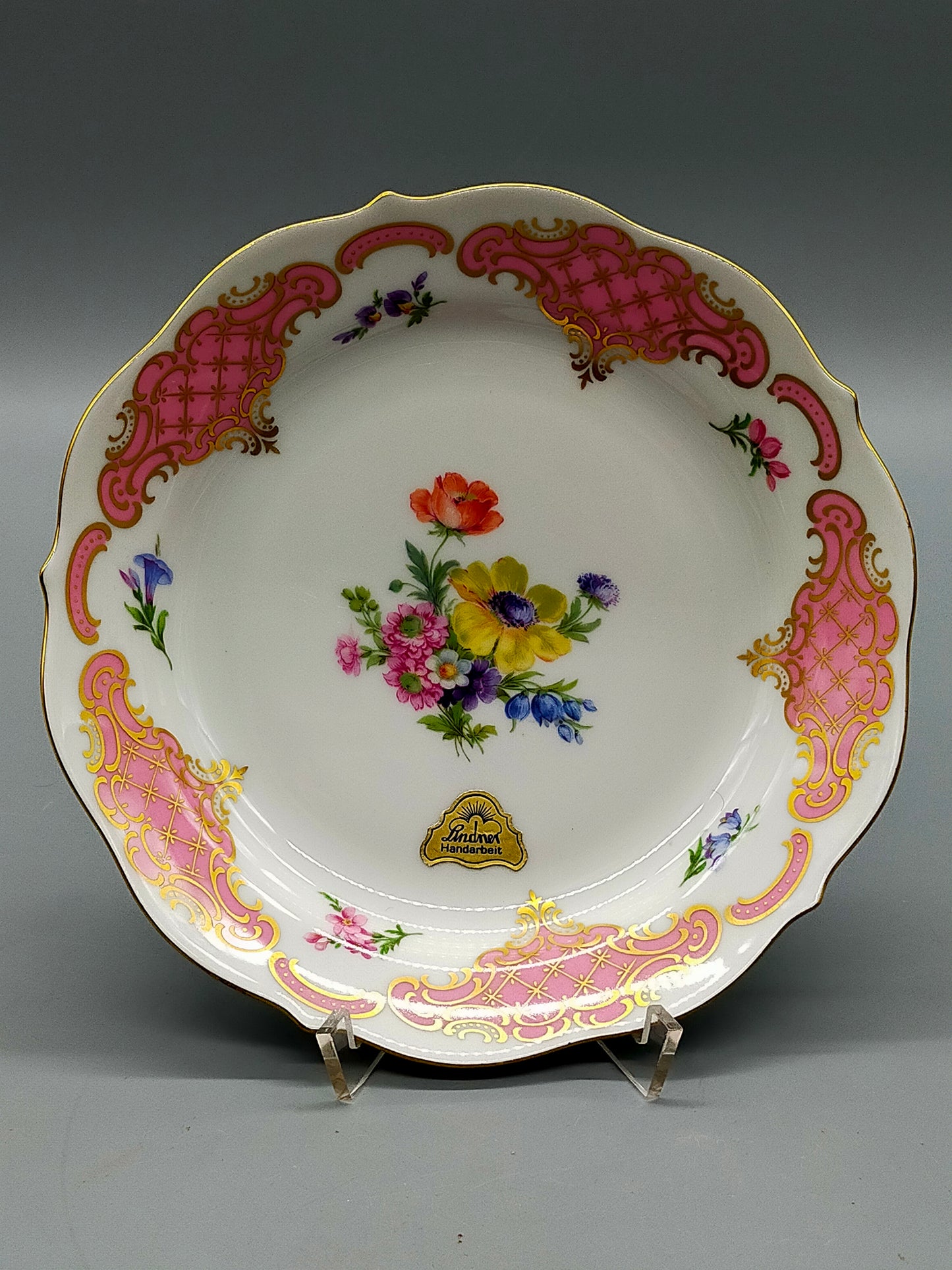 Lindner Kueps Bavaria Prinzess Porzellan Schale – Blumen & Golddekor