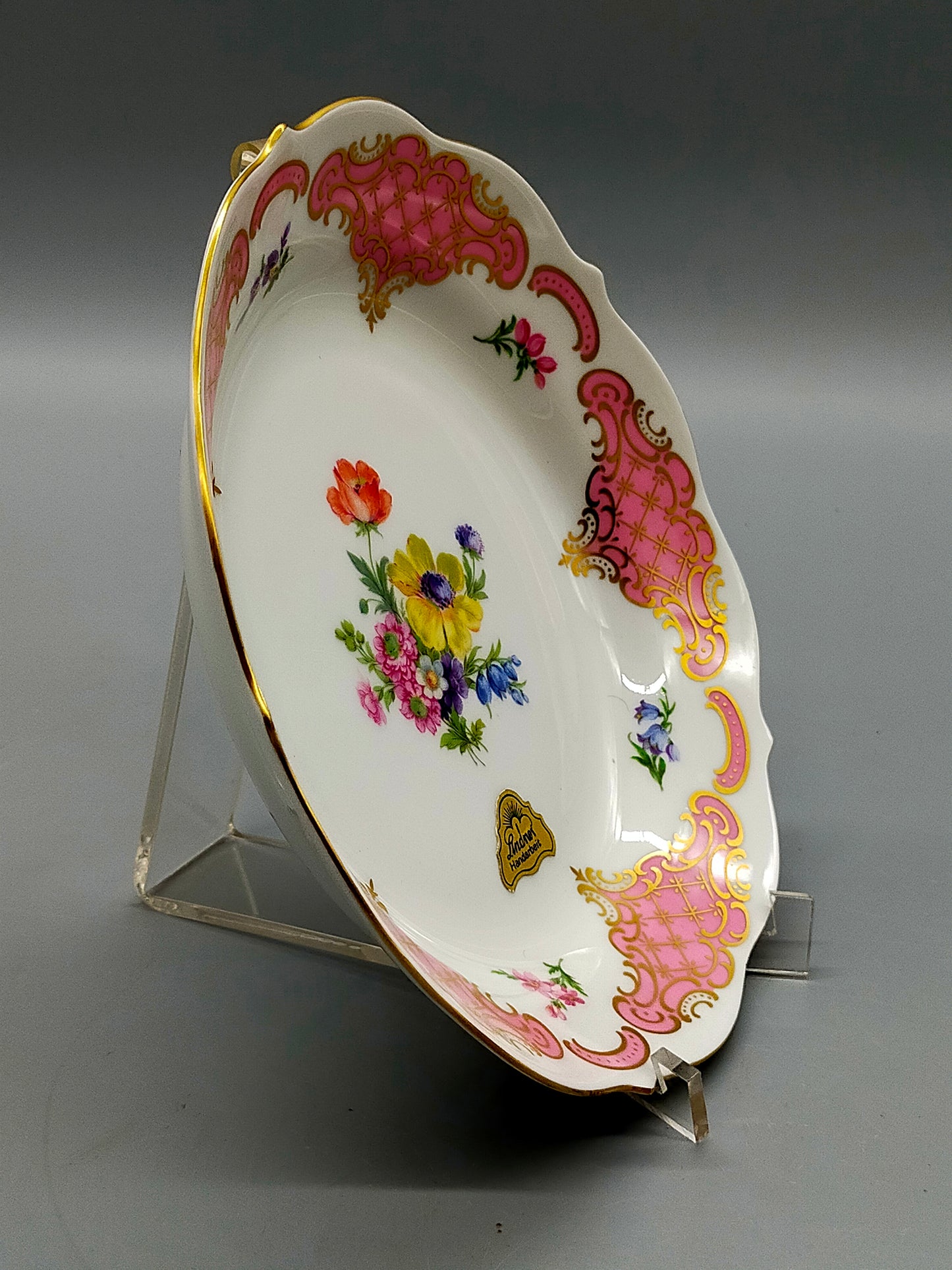Lindner Kueps Bavaria Prinzess Porzellan Schale – Blumen & Golddekor
