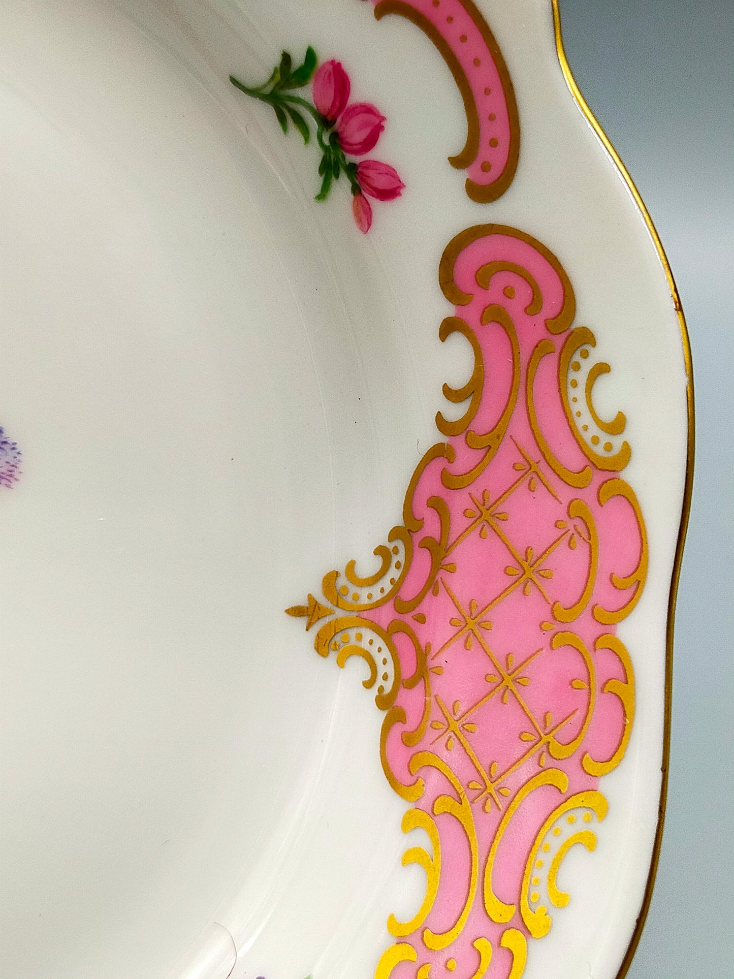 Lindner Kueps Bavaria Prinzess Porzellan Schale – Blumen & Golddekor