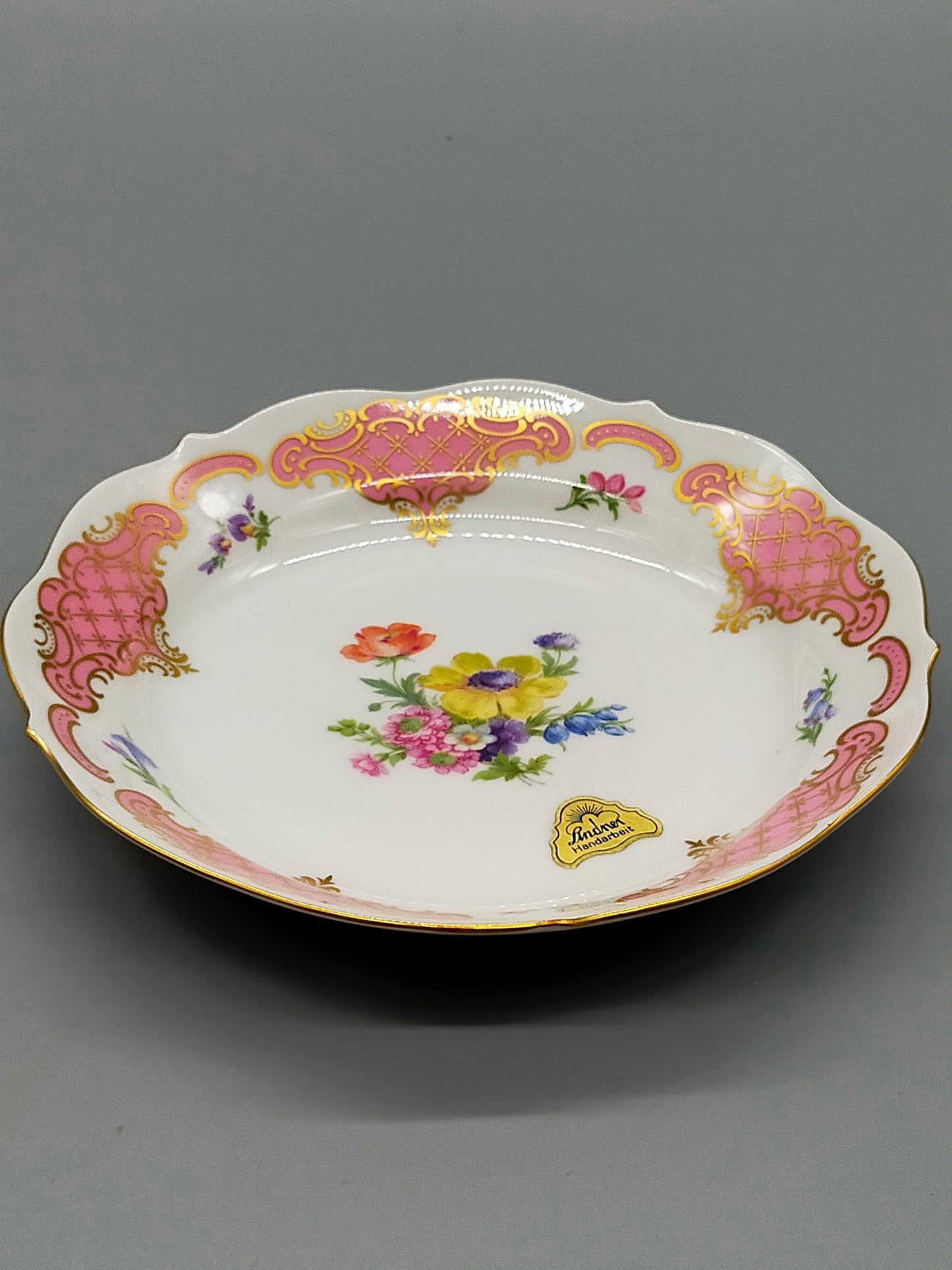 Lindner Kueps Bavaria Prinzess Porzellan Schale – Blumen & Golddekor