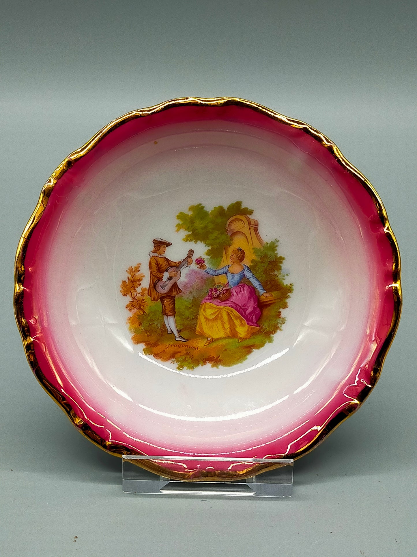 Kleiber Bavaria Porzellan Schale Fragonard Mit Goldrand & Liebespaar