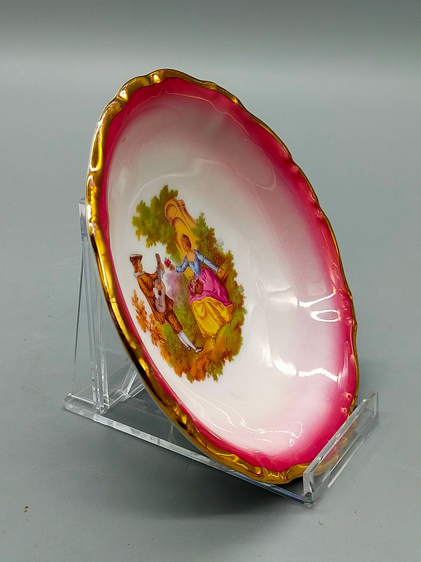 Kleiber Bavaria Porzellan Schale Fragonard Mit Goldrand & Liebespaar