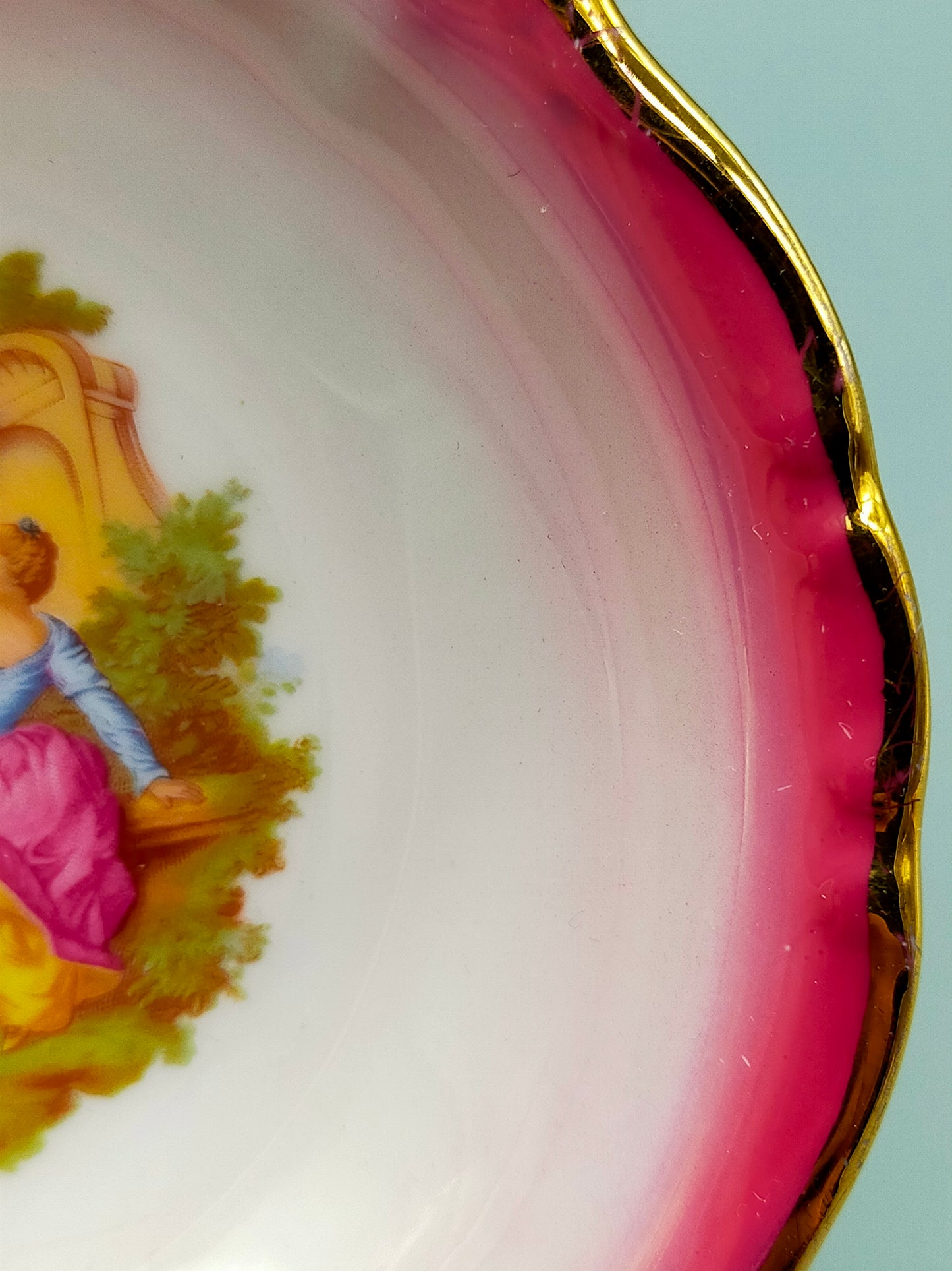 Kleiber Bavaria Porzellan Schale Fragonard Mit Goldrand & Liebespaar