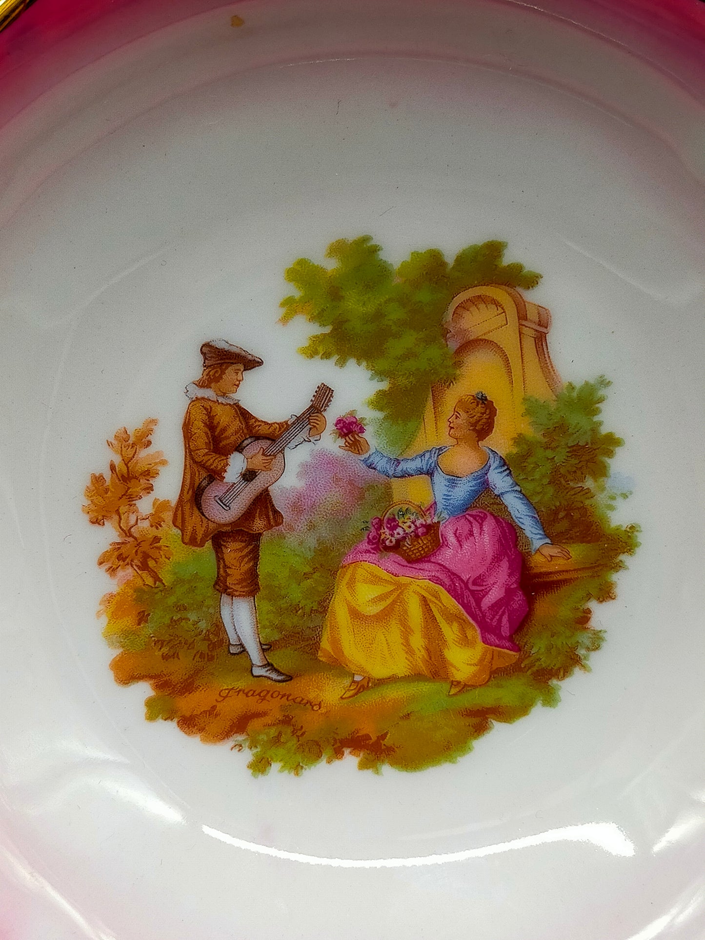 Kleiber Bavaria Porzellan Schale Fragonard Mit Goldrand & Liebespaar