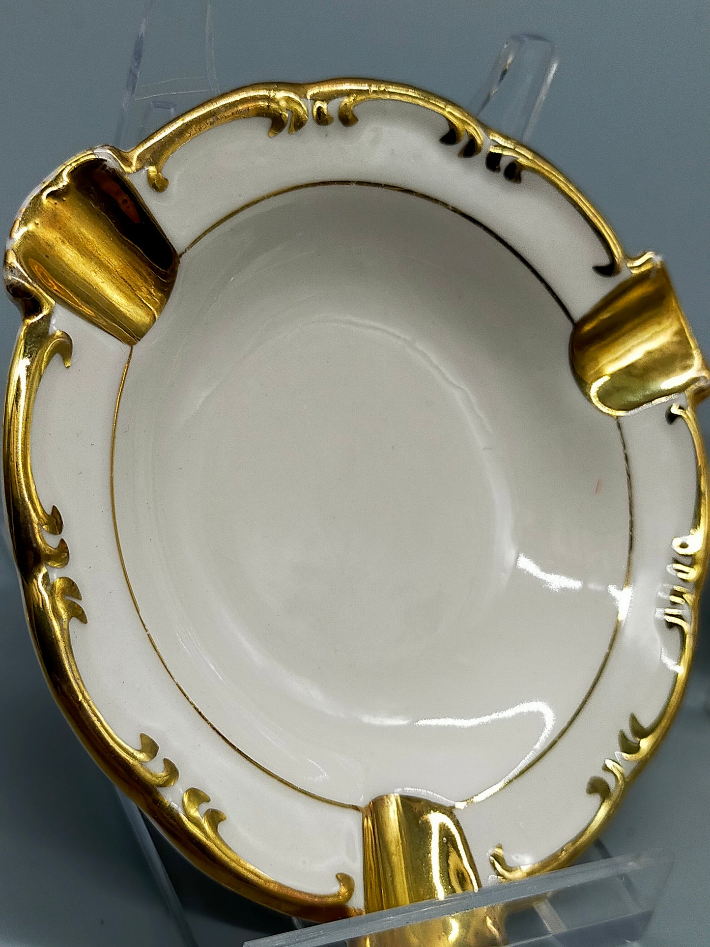 Edles Porzellan-Aschenbecher Set – Bavaria Golddekor (3 Stk.)